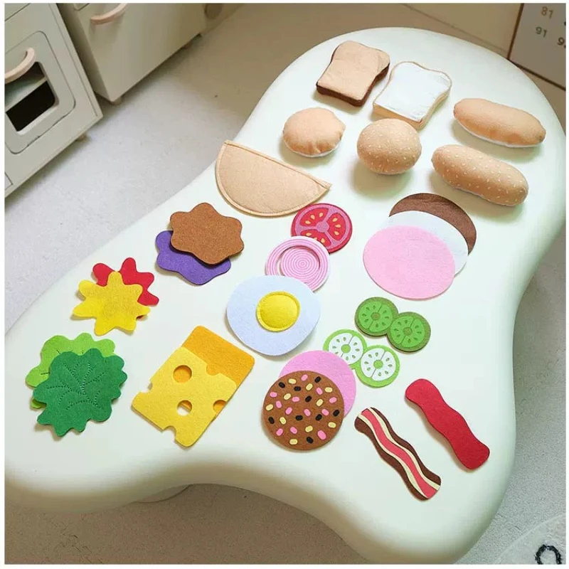 펠트 재질의 햄버거 샌드위치 세트, 28개/10개, 어 - Kids Outdoor Kitchen Accessories 리뷰 및 가격