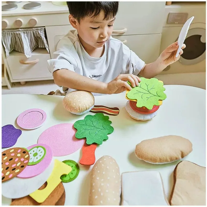 펠트 재질의 햄버거 샌드위치 세트, 28개/10개, 어 - Kids Outdoor Kitchen Accessories 리뷰 및 가격
