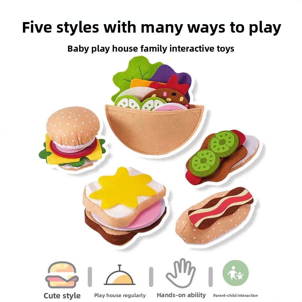 펠트 재질의 햄버거 샌드위치 세트, 28개/10개, 어 - Kids Outdoor Kitchen Accessories 리뷰 및 가격