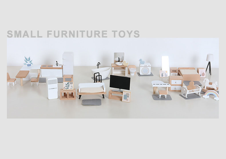 현대 인형 집 가구 주방 나무 미니어처 욕실 침실 인형 - Kids Outdoor Kitchen Accessories 리뷰 및 가격