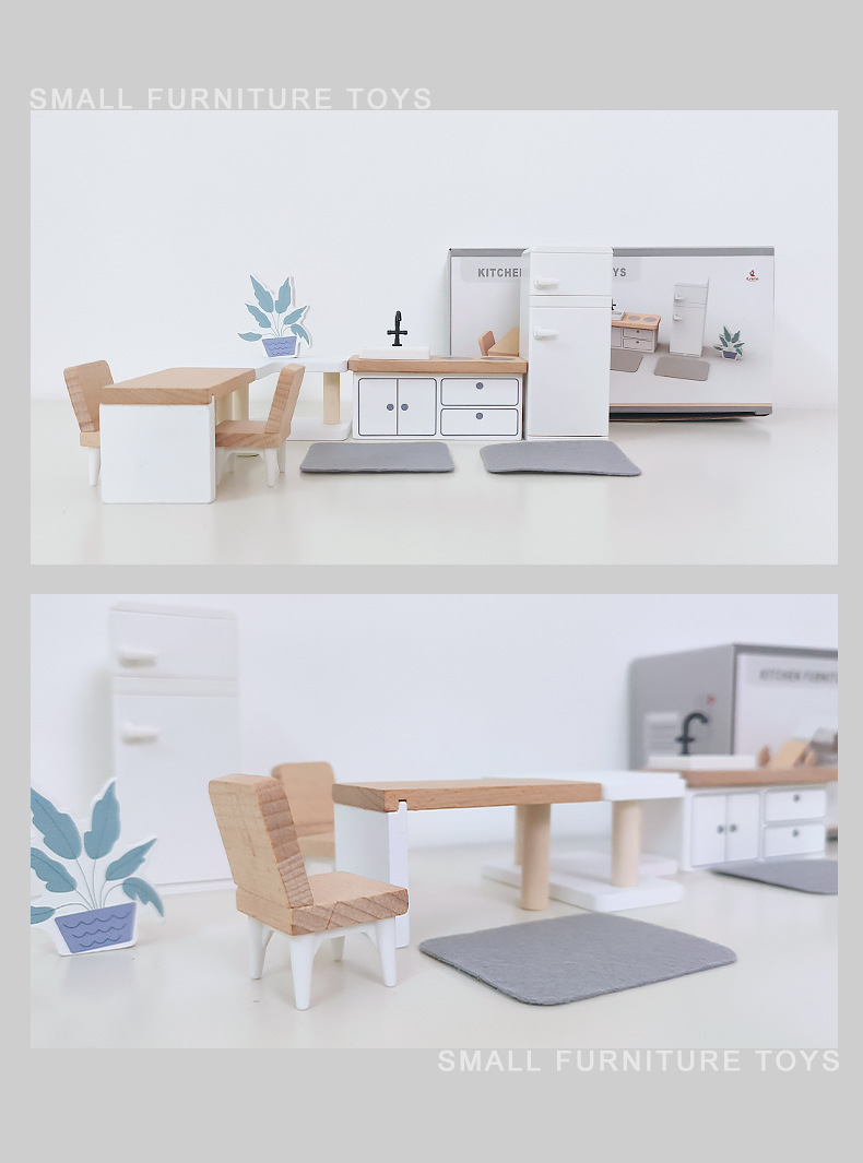 현대 인형 집 가구 주방 나무 미니어처 욕실 침실 인형 - Kids Outdoor Kitchen Accessories 리뷰 및 가격