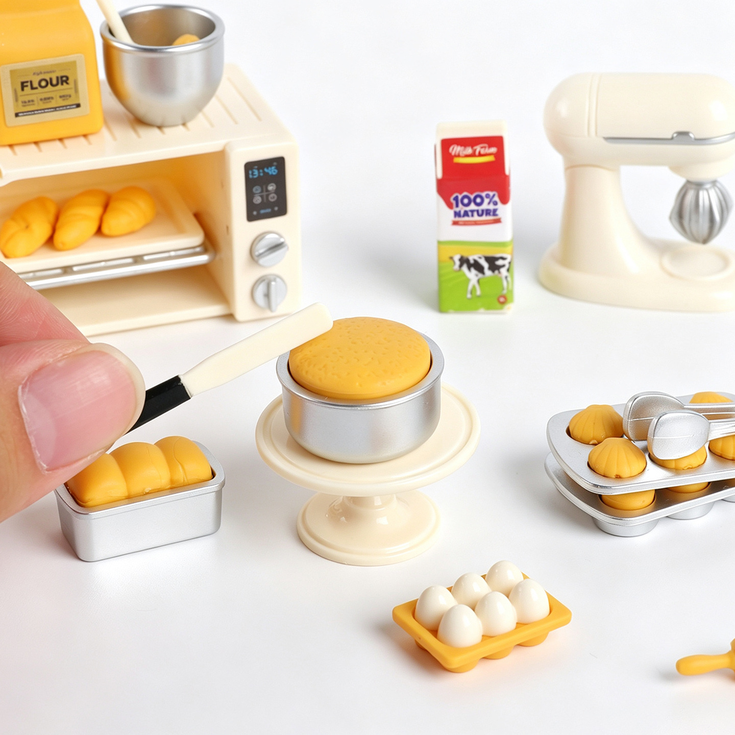 미니 베이킹 놀이 세트: 인형집 주방, 미니어처 오븐  - Kids Outdoor Kitchen Accessories 리뷰 및 가격